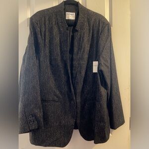 Old Navy Black Blazer with Shawl Collar and Relaxed Fit